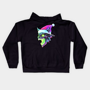 Christmas Party Zombie Cat EDM Xmas Kids Hoodie